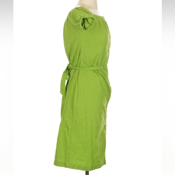 L’Academie Callao Green Off-Shoulder Button Down Front Midi Dress Size Small S - Picture 5 of 11